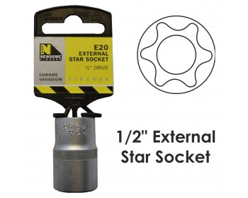 1/2in External Star Sockets